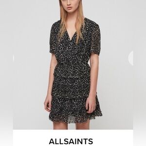 ALL Saints Ilia Pippa Floral Ruffle Tiered Mini Dress